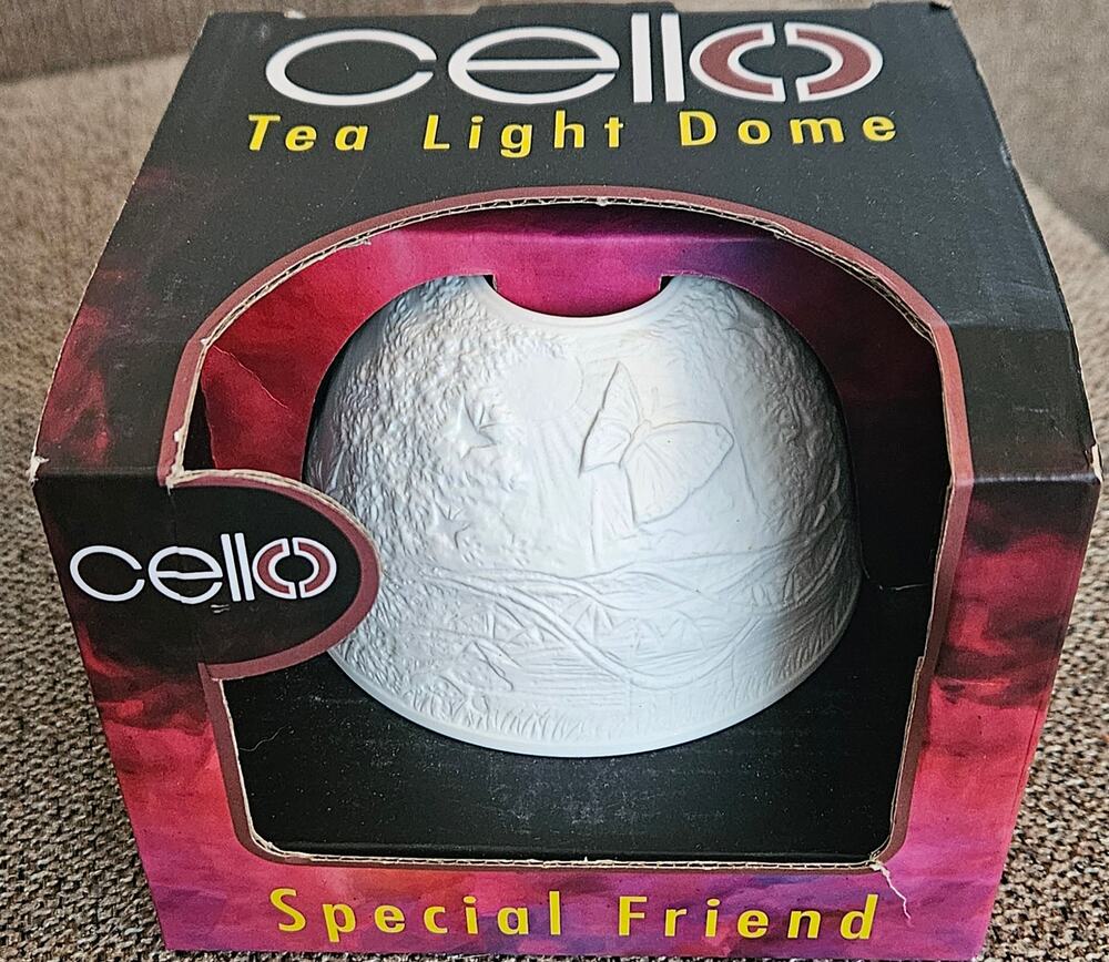 Cello Porcelain Tealight Holder Dome - Special Friend Design with 3D Projection